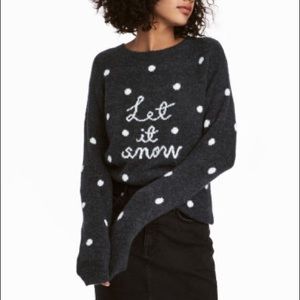 H&M LOGG Let it Snow Holiday Christmas Sweater